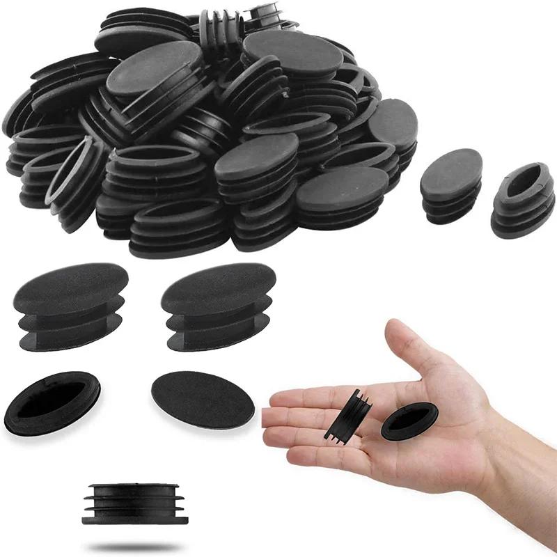 Embouts de chaise ovales, 50/100 pièces, bouchon de tube, coussinets ovales pour meubles, capuchon d