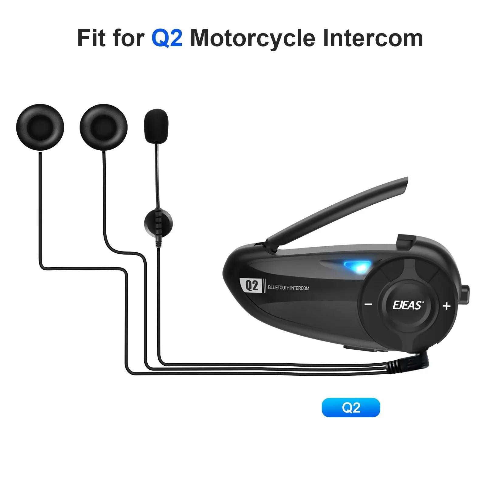 EJEAS 3.5mm Jack HiFi CVC Réduction Du Bruit Microphone Casque pour V6 Série Q2 Q7 V4 Plus Moto Blue