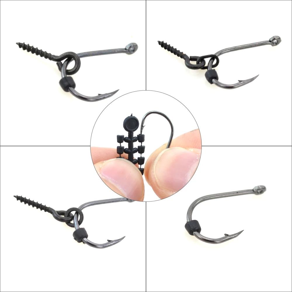 50pcs Perles de Caoutchouc pour Carpe Hameçon 20pcs vis d'appât Chod Rigs Accessoires de Pêche Carpe