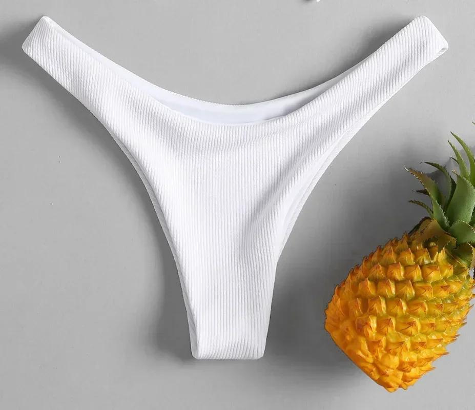 nouveau bas de Bikini maillot de bain pour femme taille basse bas solide rouge maillots de bain stri