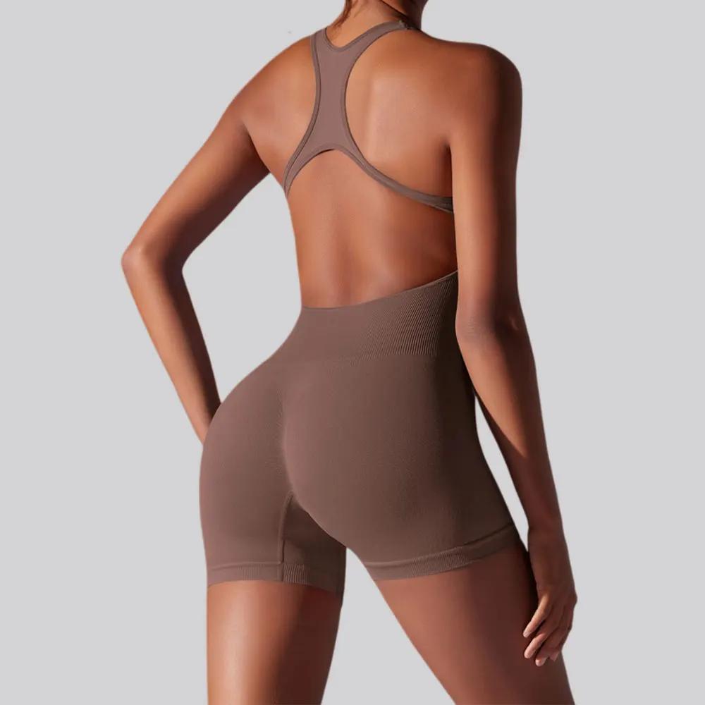 Combinaison de Fitness Sexy pour femmes, combishort de sport sans couture, course à pied, entraîneme