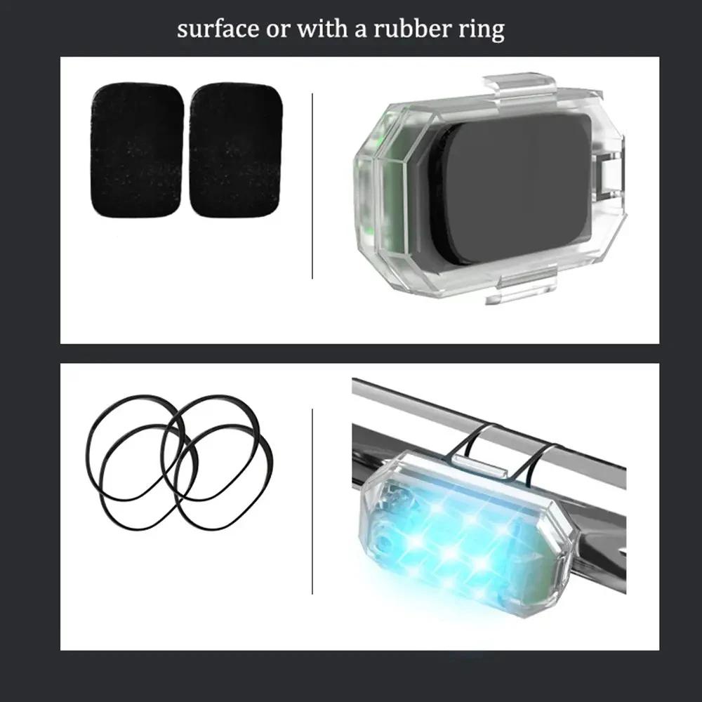 1/2/4Pc feux de moto à distance RC Drone LED Flash lumière sans fil pour RC Fix aile avion hélicoptè