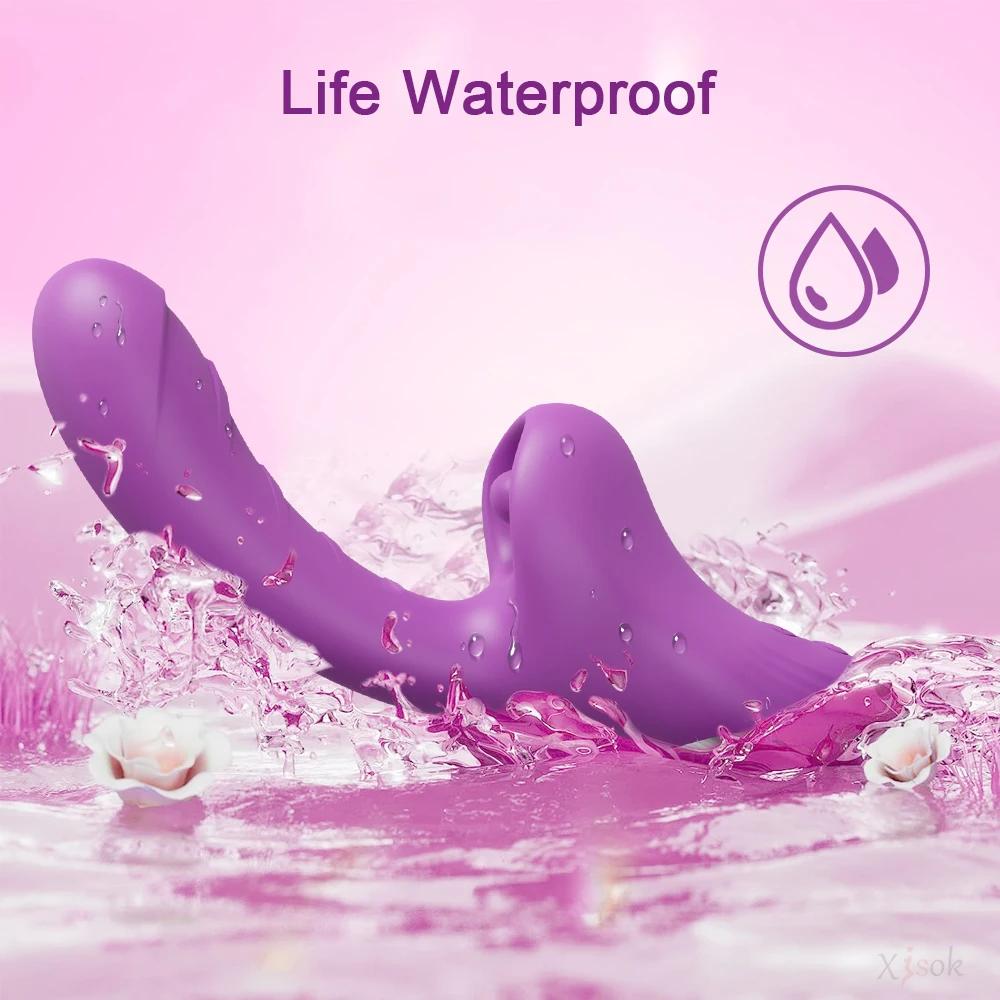 Vibromasseur gode injuste pour femme, lécher la langue féminine, UNIS isseur de clitoris, jouets sex