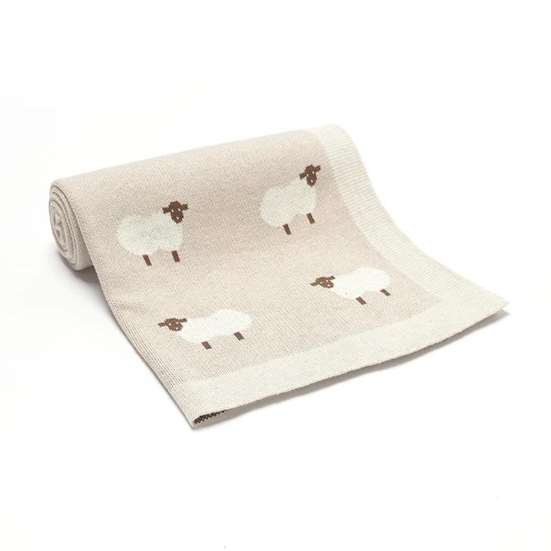Couvertures en coton pour bébé, tricotées pour nouveau-né, garçons et filles, poussette, lange d'emm