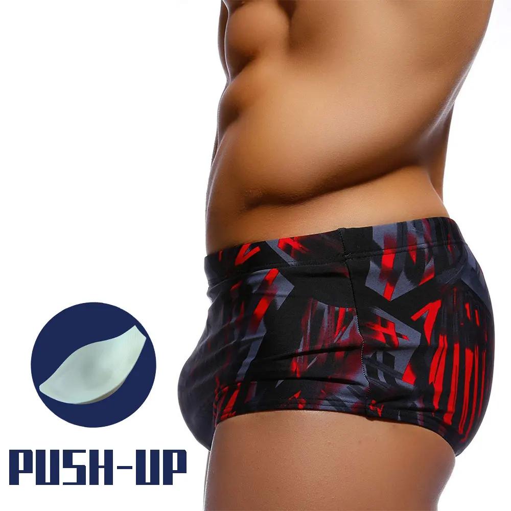 Maillot de bain homme push-up multicolore UXH - Boxer respirant sexy pour plage et natation