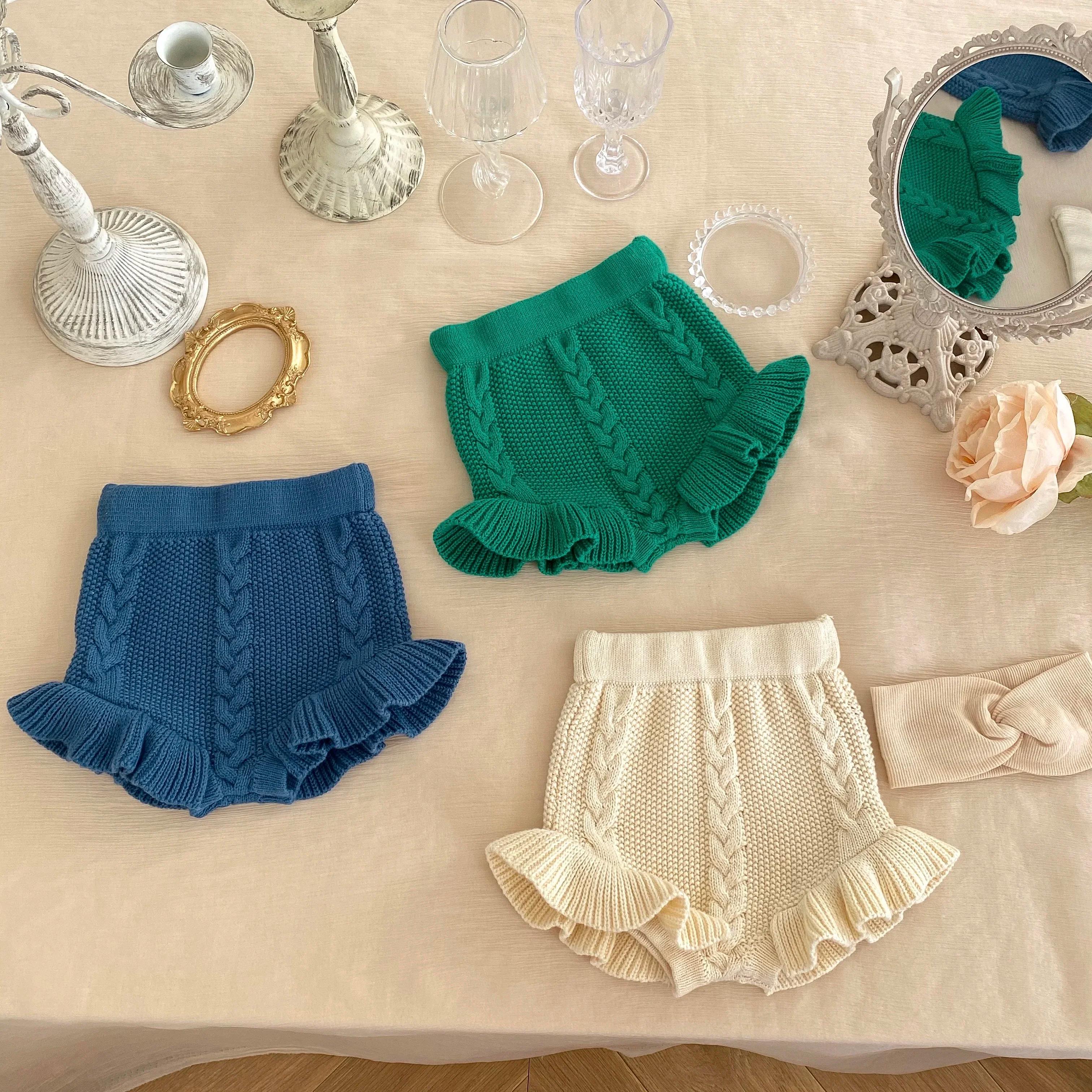 Automne bébé filles tricoté Shorts enfants Bloomer enfant en bas âge princesse PP Shorts enfants fil