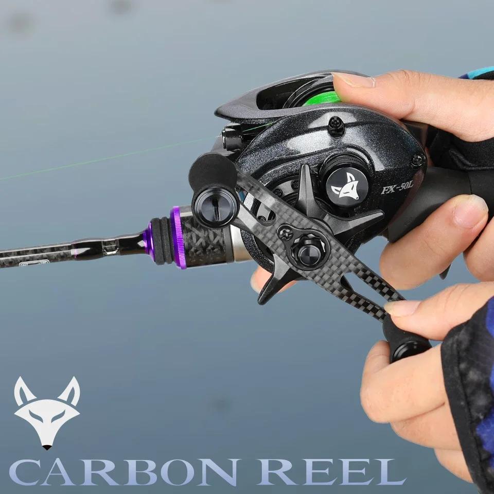 TSURINOYA-Moulinet de pêche Baitcasting ultraléger SPIRIT FOX 50, engrenage en laiton 7.3:1, polyval