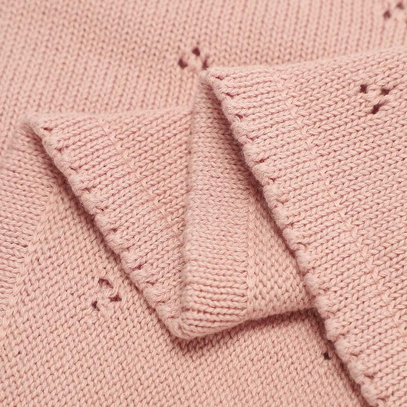 Couvertures pour bébé Super douces pour nouveau-né, garçons et filles, en tricot de coton, couettes
