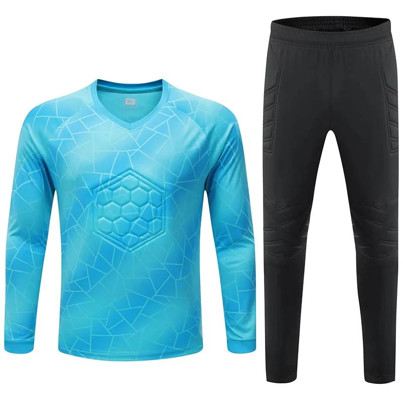 Uniforme de gardien de but de Football pour hommes et enfants, éponge de protection à manches longue