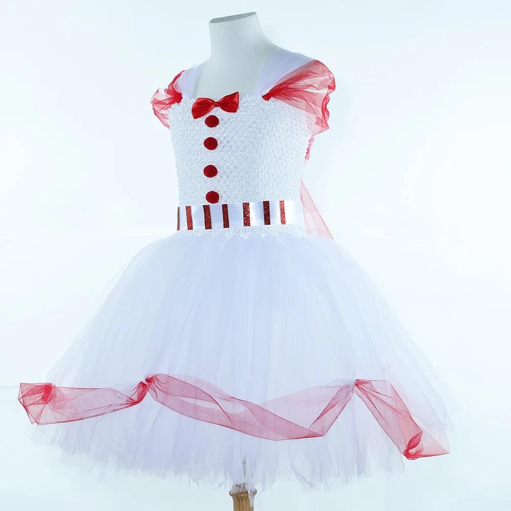 Costume magique nounou Mary Poppins pour enfants, déguisement d'halloween, robe de princesse en Tull