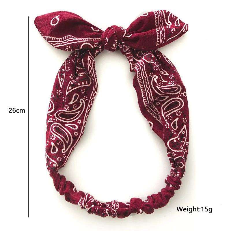 Bandeau Élastique à Nœud Croisé Imprimé Doux et Solide, Vintage pour Femme, Turban, Bandana de Style