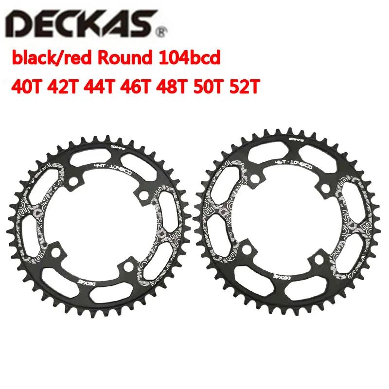 Deckas plateau de vélo rond 104BCD 32 34 36 38 40 42 44 46 48T 50 52 dents vtt vélo VTT plateau roue