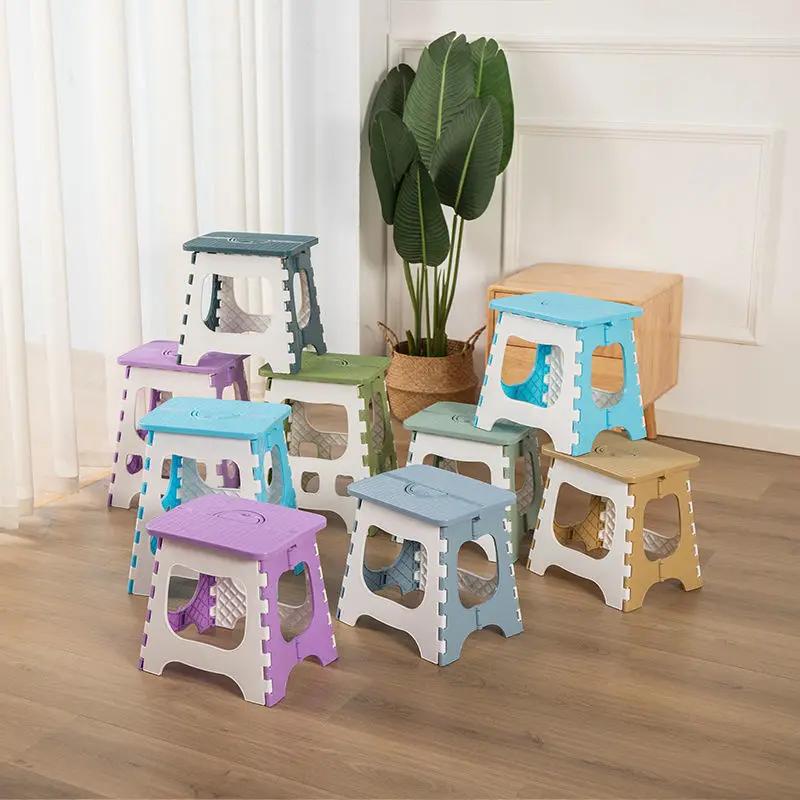 Tabouret de pêche en plastique épais et pliant, Mini chaise d'extérieur Portable pour adultes et enf