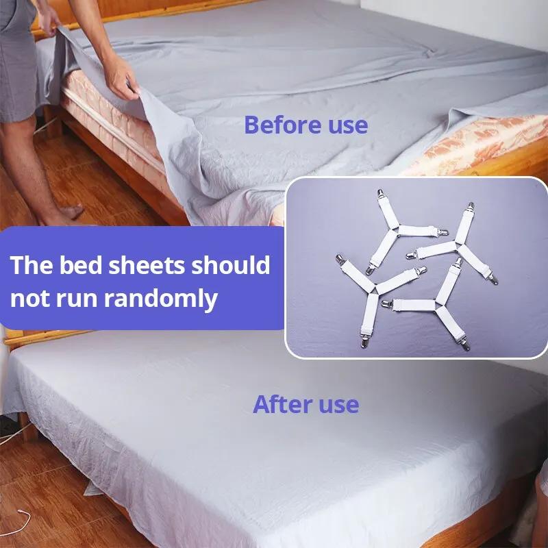 Attaches élastiques pour drap de lit, 4 pièces/lot, gadgets de support pour drap de lit, clip de cou