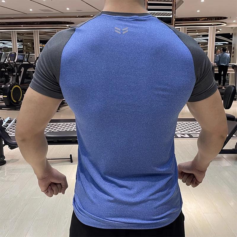 Chemise de course à manches courtes pour hommes, haut de sport en plein air, Jogging, entraînement d