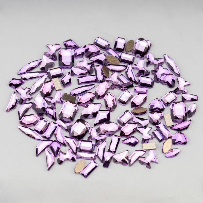 VDD 100/500 pièces nouvelle couleur forme mixte verre cristal Strass Flatback Strass paillettes bril