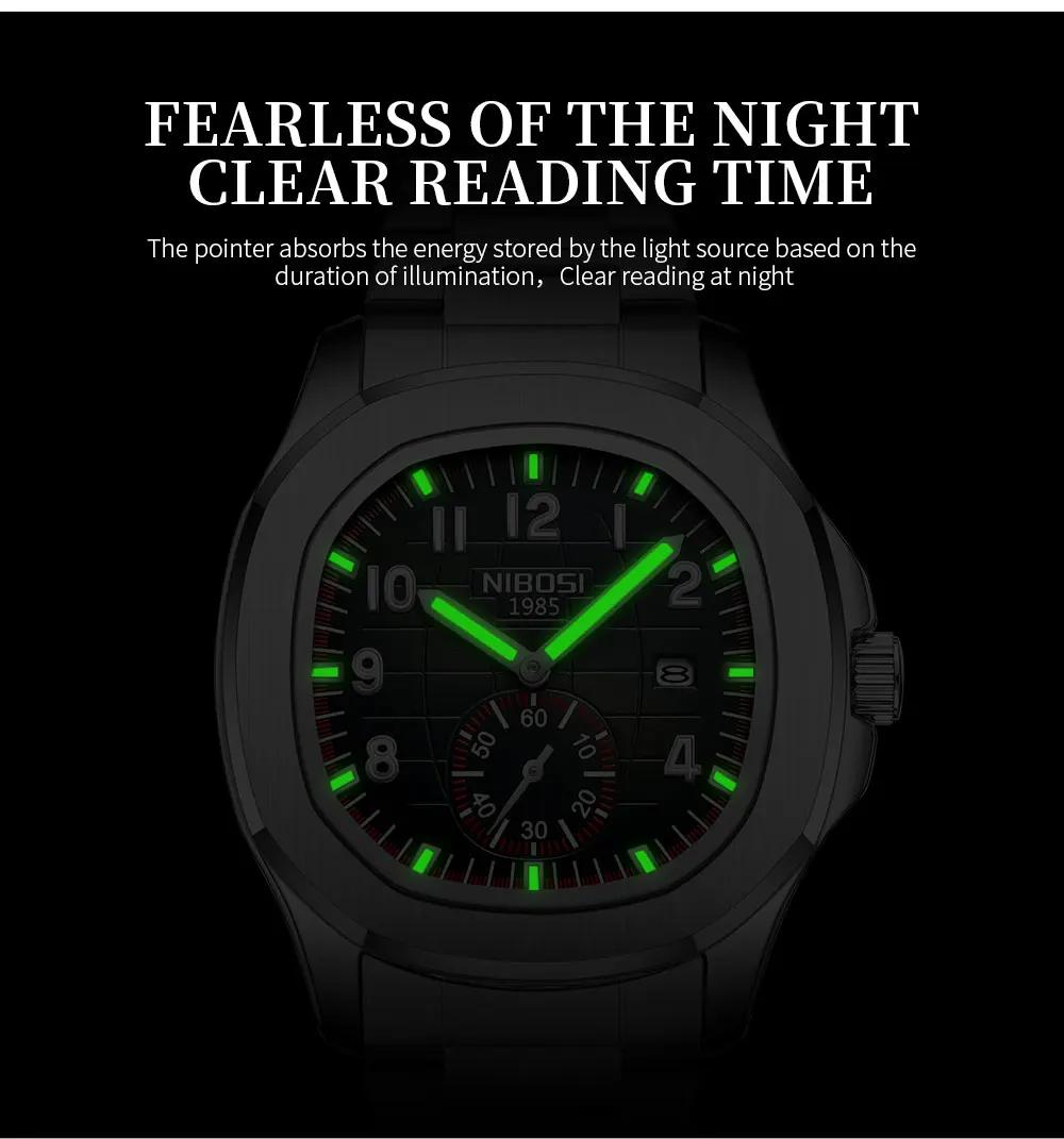 NIBOSI nouvelles montres haut de gamme de luxe étanche lumineux numérique montres à Quartz décontrac