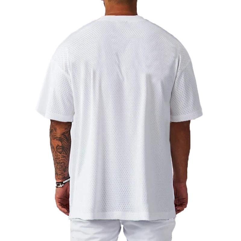 T-shirt de sport pour homme, respirant, à séchage rapide, à manches courtes, en maille, pour la musc