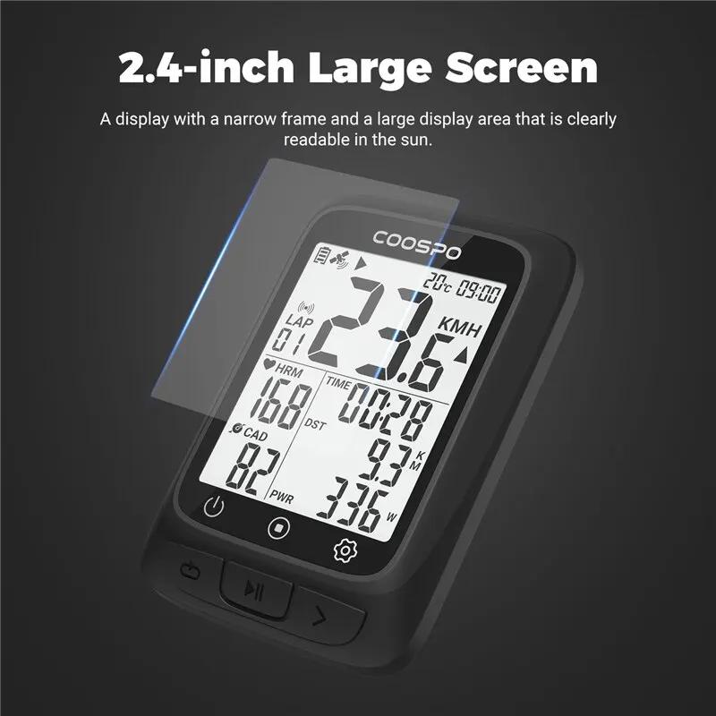 COOSPO BC107 Vélo Ordinateur GPS Sans Fil Vélo Vélo Odomètre Compteur De Vitesse 2.4 "FSTN Bluetooth