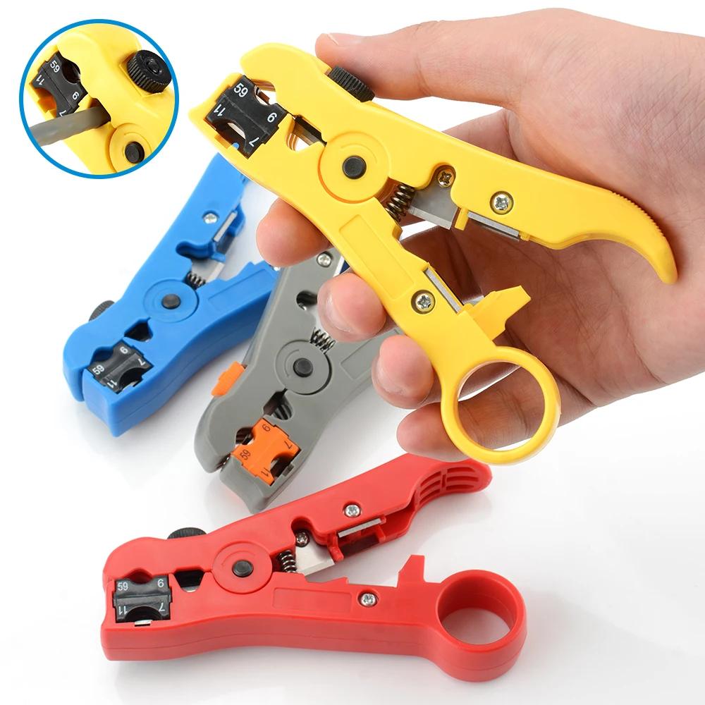 Couteau à dénuder électrique multifonctionnel, outils, pince à fil de câble Coaxial, coupe-fil pour