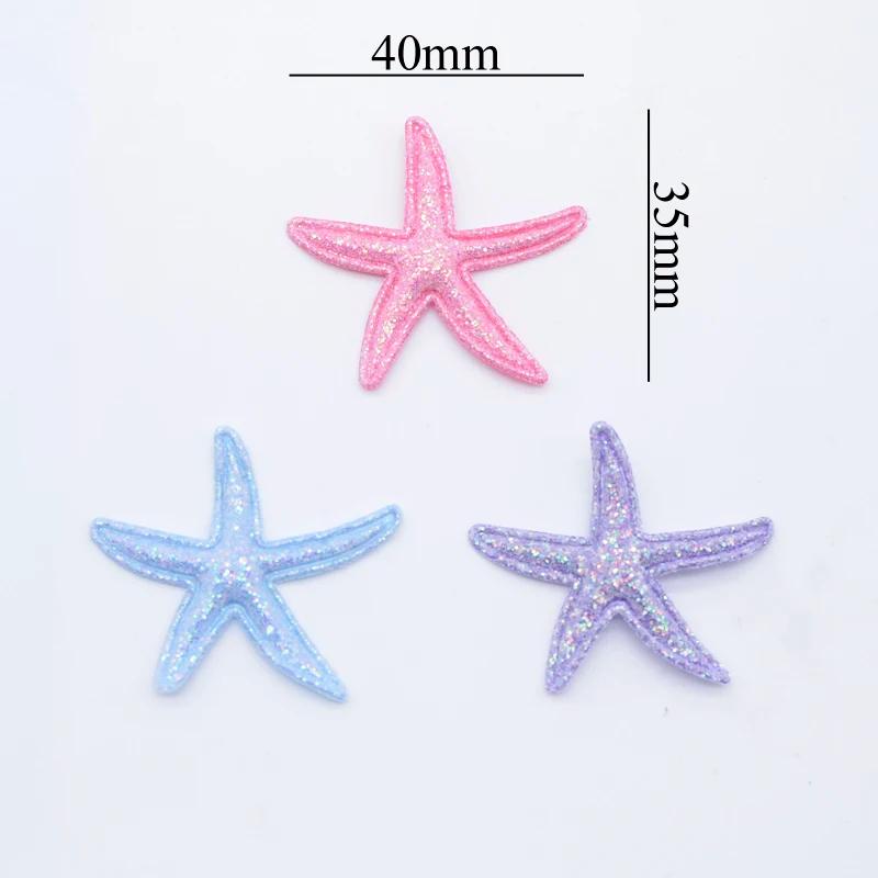 30 pièces Kawaii paillettes étoile de mer Applique pour bricolage vêtements chapeau chaussures décor