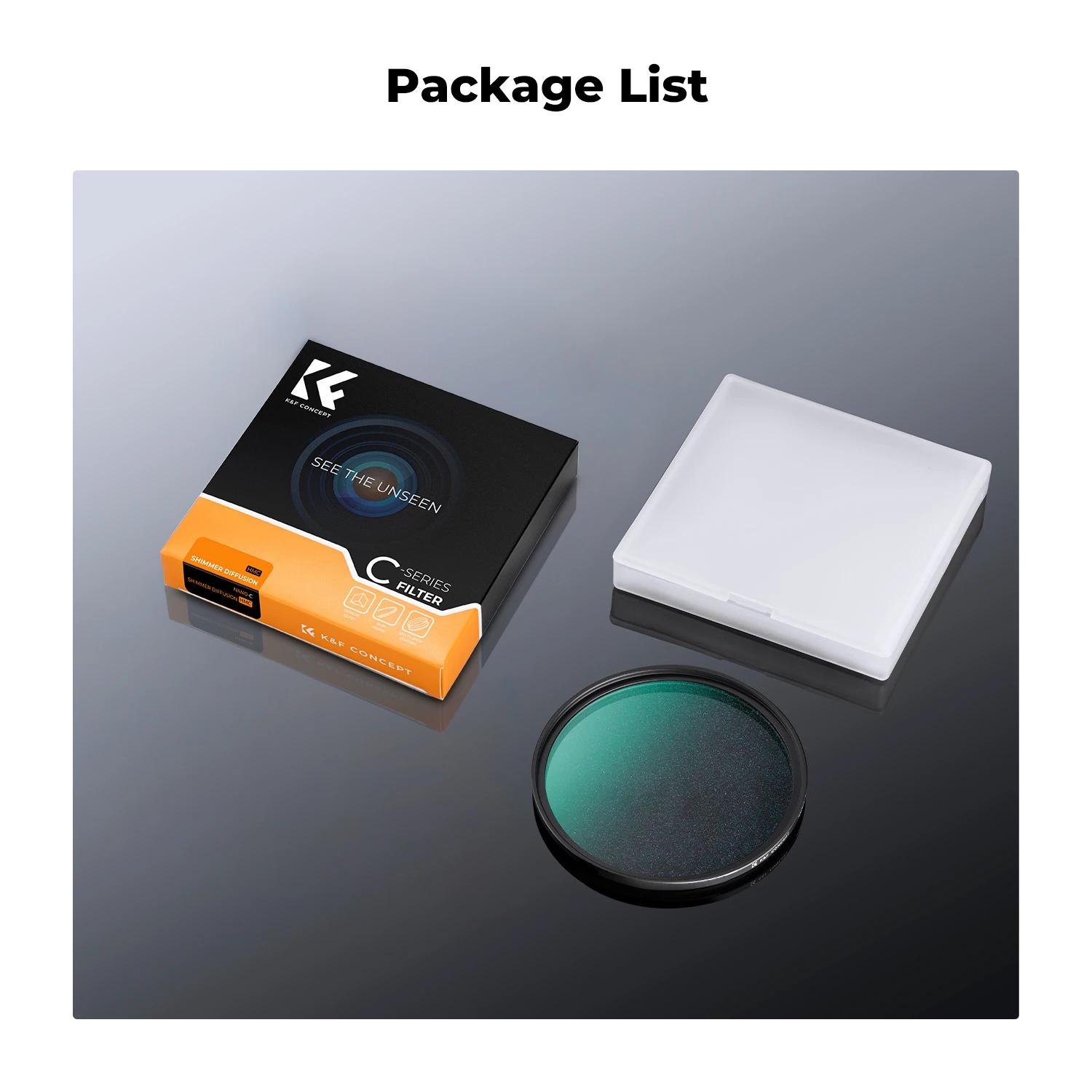 K & F Concept filtre de Diffusion scintillant 67mm 82mm 72mm 77mm filtre d'objectif à effet spécial