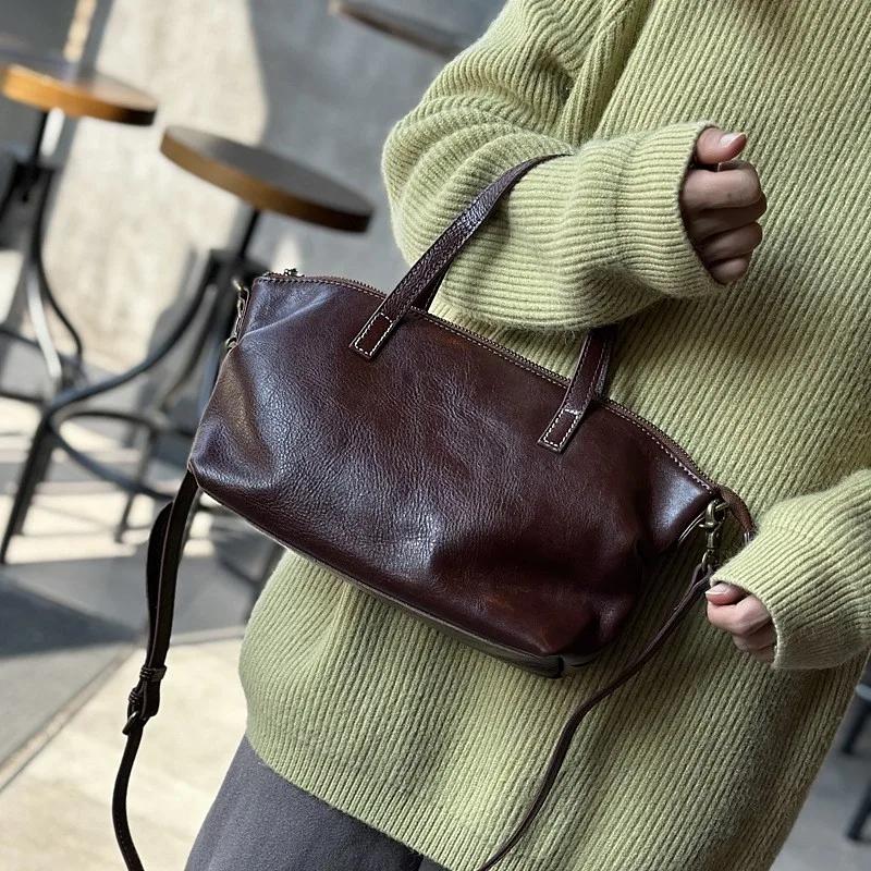Sac à main pour femme Johnature, décontracté et polyvalent, en cuir véritable, nouveau modèle 2026,