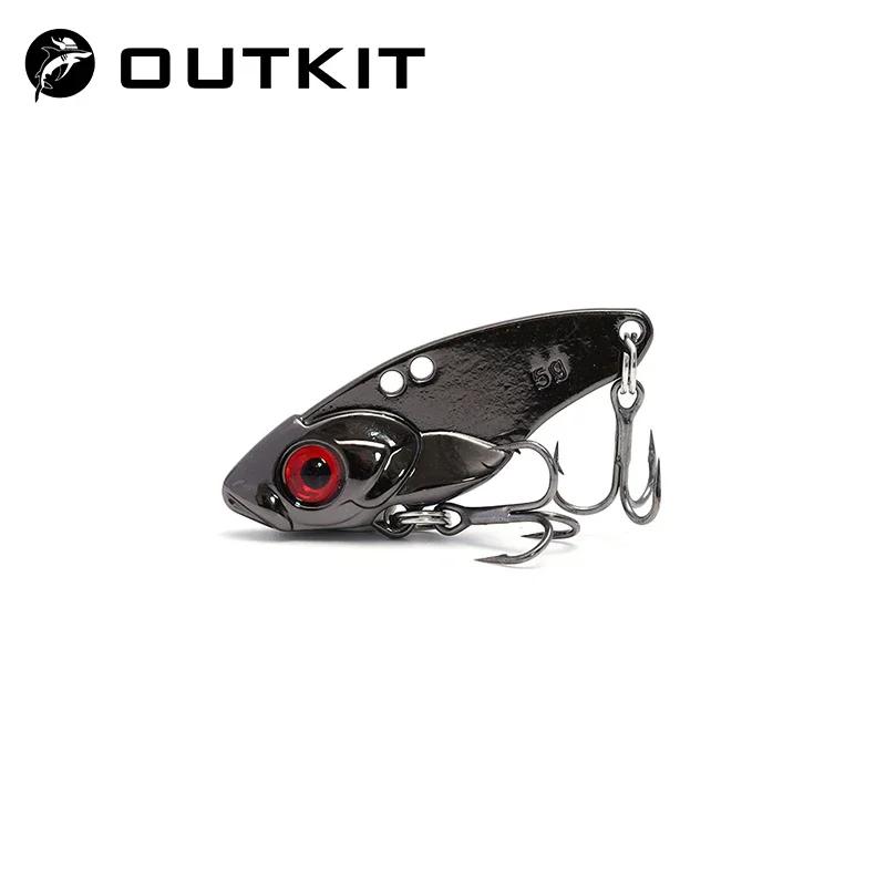 OUTKIT VIB cuillère leurre de pêche 3.5-7g métal Spinner appât de pêche manivelle basse appâts durs