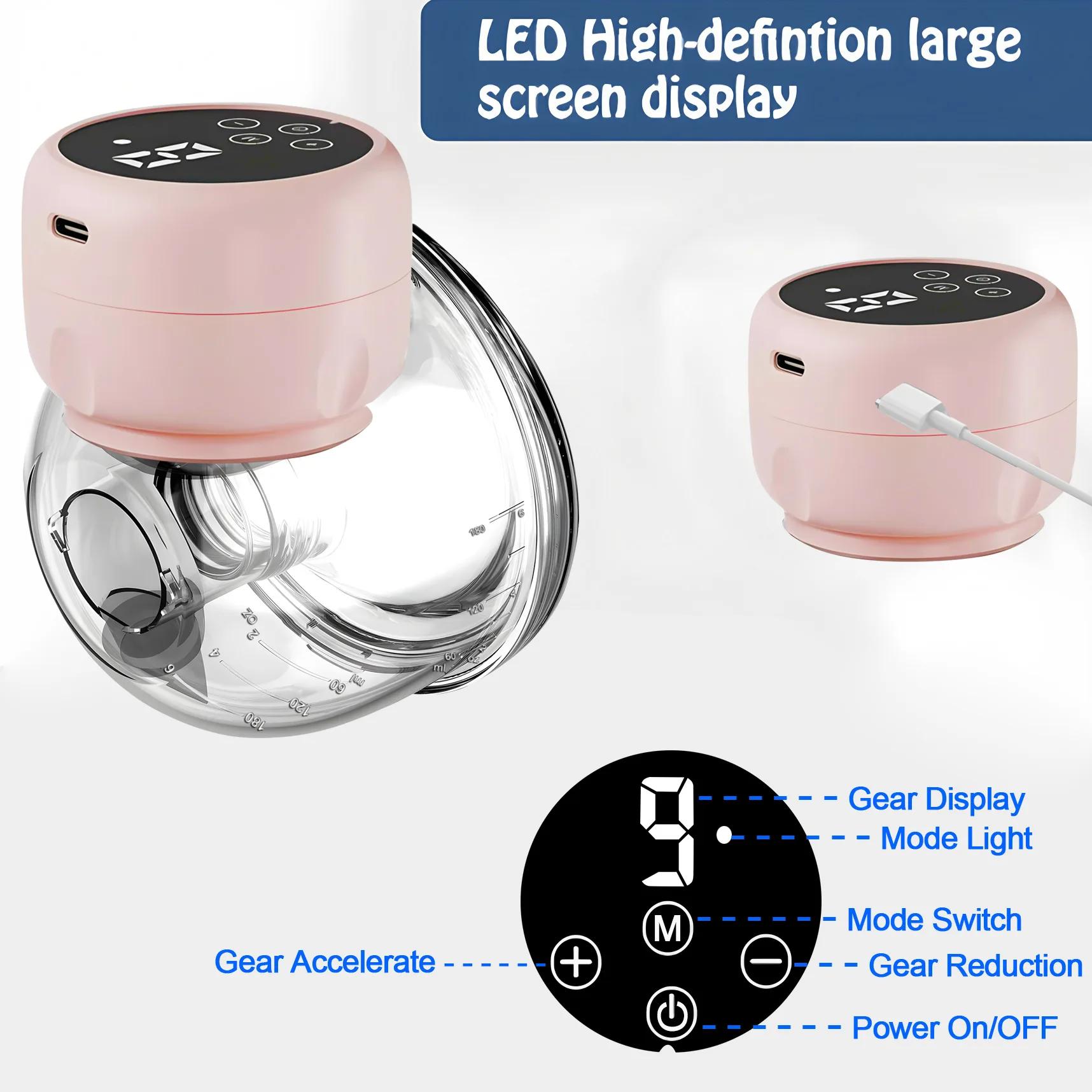 Tire-lait électrique Portable mains libres, Machine à traire intelligente à aspiration, tire-lait Po