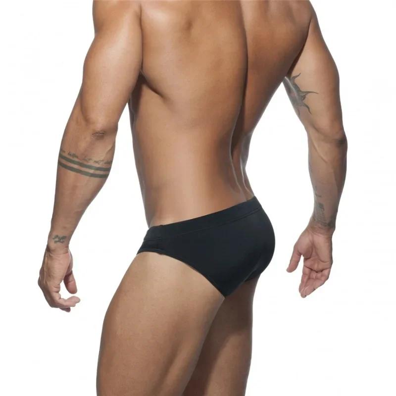 Solide Push up hommes néon maillot de bain Bikni bref troncs Unerwear Sexy maillots de bain plage Su