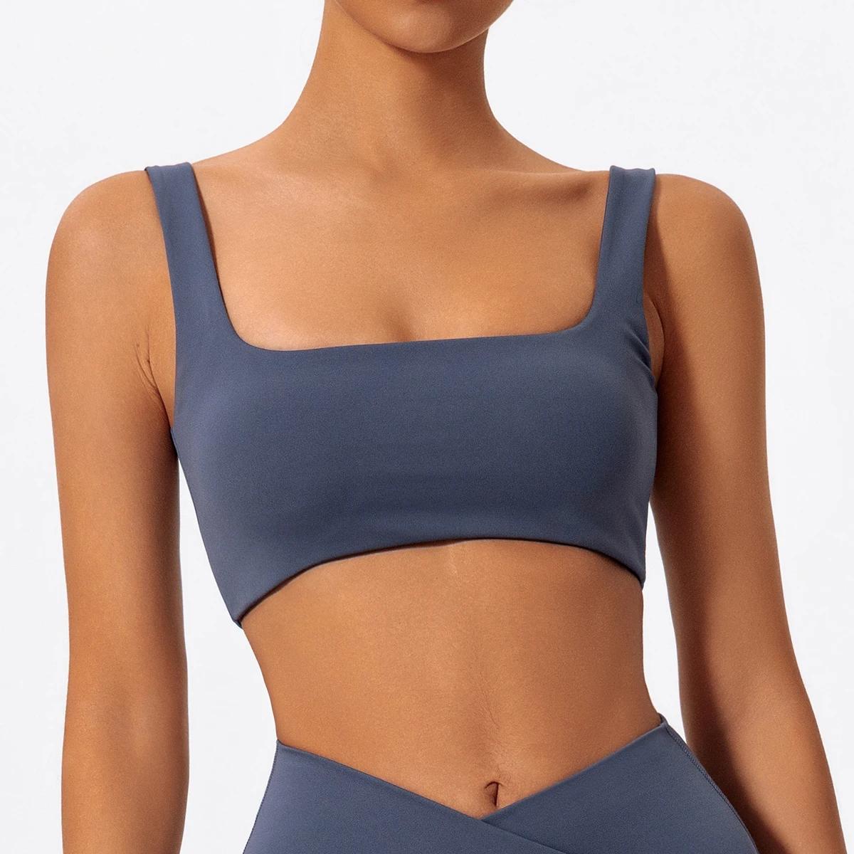 Hearuisavy Soutien-gorge de sport haute performance push-up pour femme, respirant, pour le yoga et l