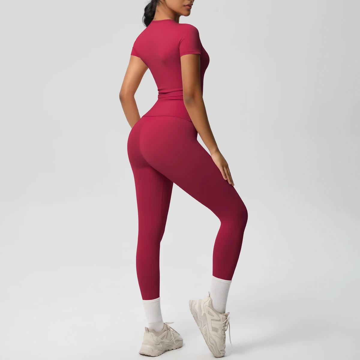 Femmes 2 pièces Patchwork Sport Yoga costume Gym Sport culture hauts Sexy moulante haut tubulaire en