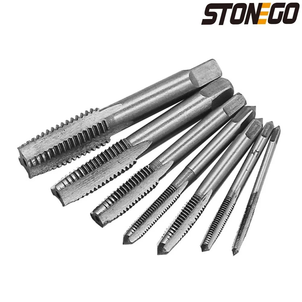 STONEGO-Perceuse à tarauder à main, 5 pièces/7 pièces, roulement en acier conique, spirale à main, p