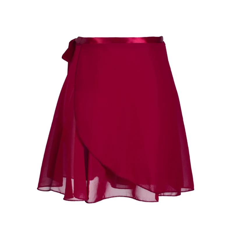 Adulte en mousseline de soie Ballet Tutu danse jupe femmes filles gymnastique jupe portefeuille form