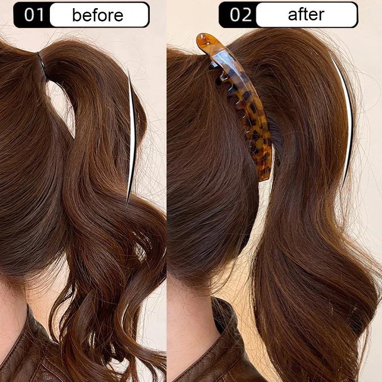 Épingle à cheveux en écaille de tortue en forme de U pour femmes, Vintage, fourchette à cheveux géom