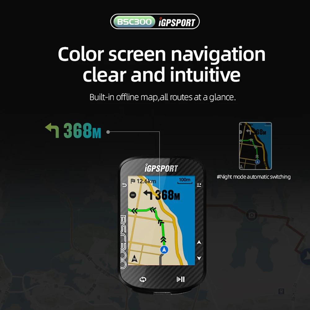 Ordinateur vélo GPS IGPSPORT BSC300 navigation mondiale capteurs sans fil cyclisme