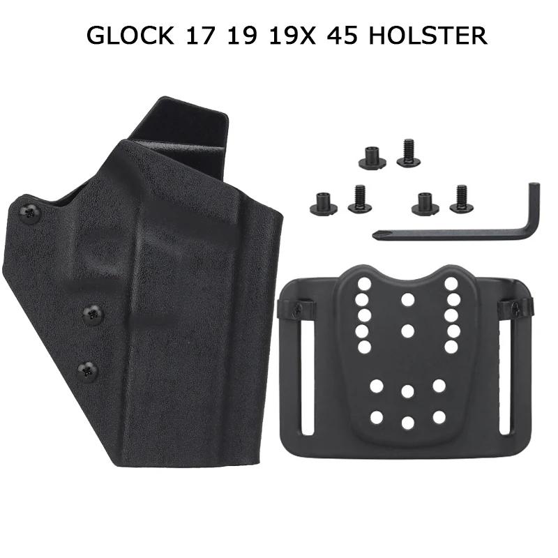 KYDEX – étui de chasse tactique pour pistolet GL17 19 19X 45, étui pour pistolet à ceinture, tractio