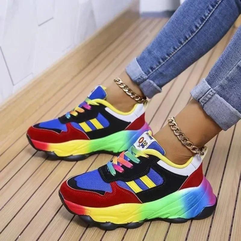 Femmes Sport Sneaker Tennis chaussures de course femme décontracté plate-forme chaussures de mode pa