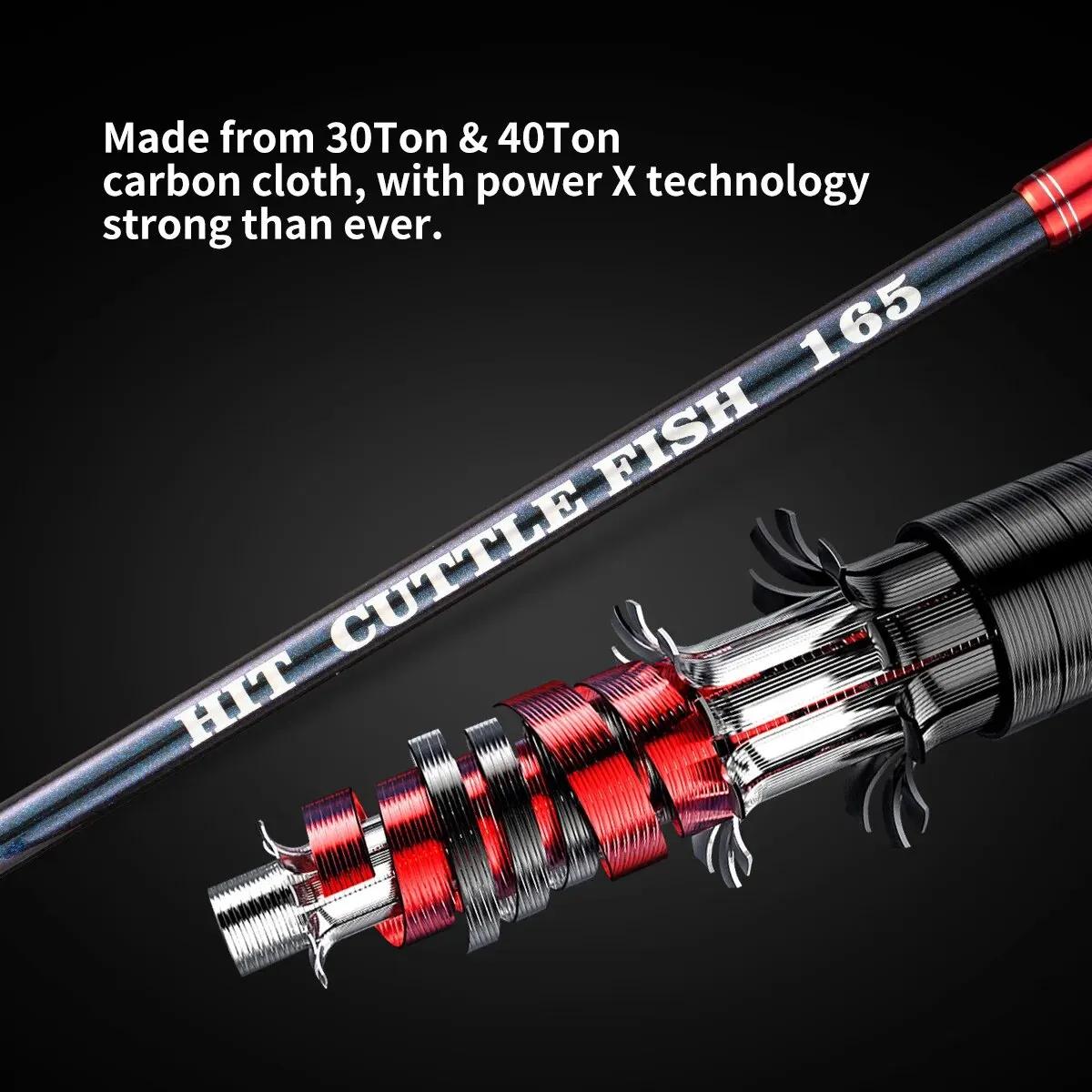 Canne à pêche coulée de calmar appât 20-80g/40-120g ML/M pointes Ultra légère en Fiber de carbone po