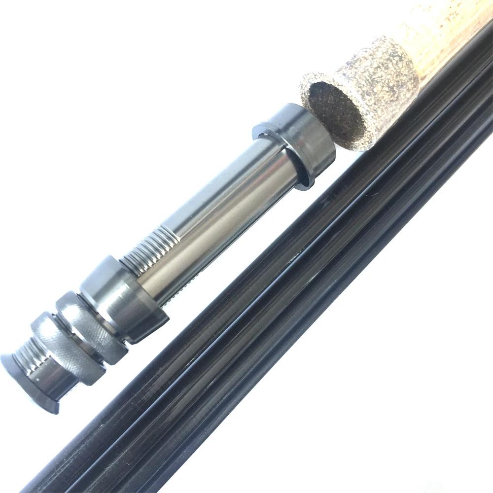NooNRoo IM6 9ft 5/6wt 4 pièces Kit de bricolage de canne à mouche couleur transparente vert et noir