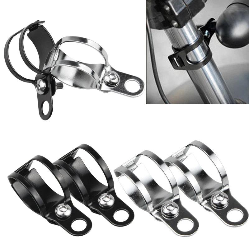 Support universel pour clignotants de moto, 2 pièces, supports de fixation en métal pour fourche ava