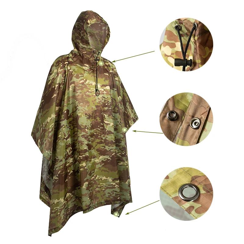 Solomon-Poncho de pluie extérieur multifonctionnel 3 en 1, imperméable, auvent de moto, polymères de