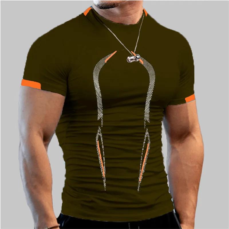 Hommes Compression Gym t-shirt à manches courtes musculation haut de Fitness t-shirt homme séchage r