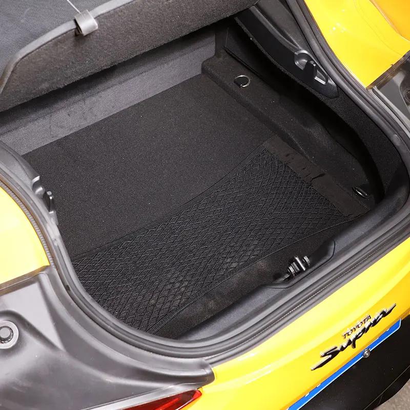Coffre de voiture en Nylon noir, sac de rangement en maille élastique, accessoires de voiture, pour