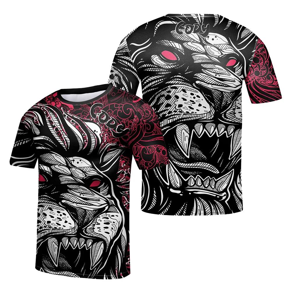 Rashguard-T-shirt et pantalon Jiu Jitsu pour enfants, vêtements de sport pour garçons, herbe grappin