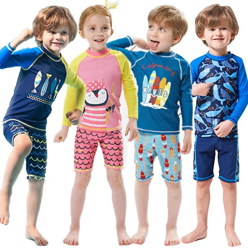 Maillot de bain enfant 2025 manches longues protection solaire garçon fille