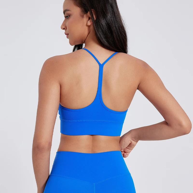 Soutien-gorge de sport femme forme Y - Yoga fitness haute résistance et confort