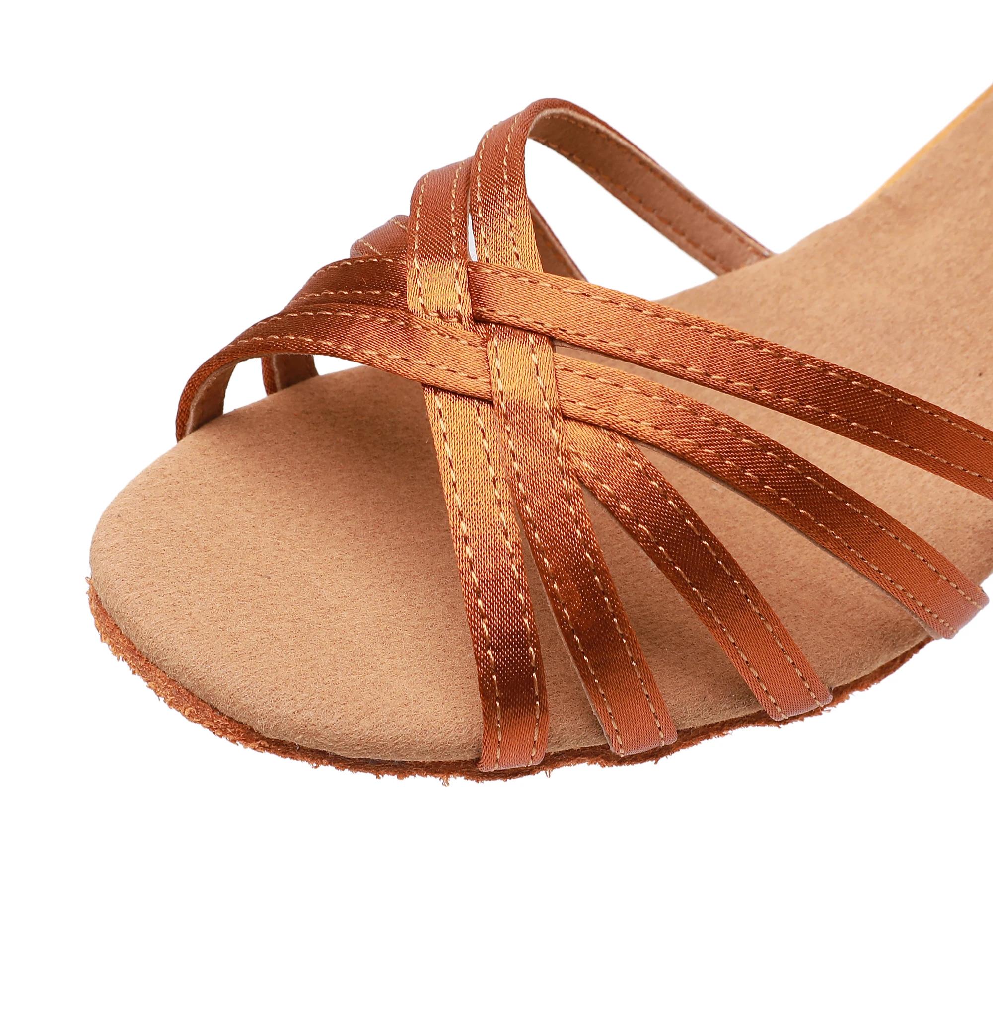 Chaussures danse latine femme professionnelle - Salsa jazz semelle souple 5/7 cm
