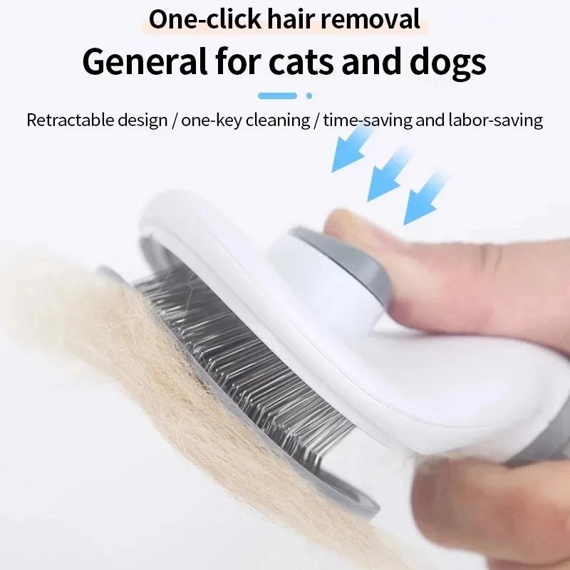 Peigne autonettoyant pour animaux de compagnie, brosse pour chat, épilation pour animaux de compagni