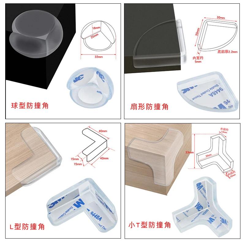 8 pièces enfant bébé sécurité Silicone protecteur Table doux Transparent enfants Anti Collision Tabl